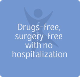 Drugs-free, surgery-free with no hospitalization